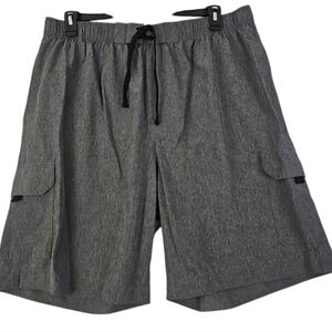 True Nation ~Men's Size 1XL~ Gray Mesh Lined Swim Shorts Trunks Charcoal Heather